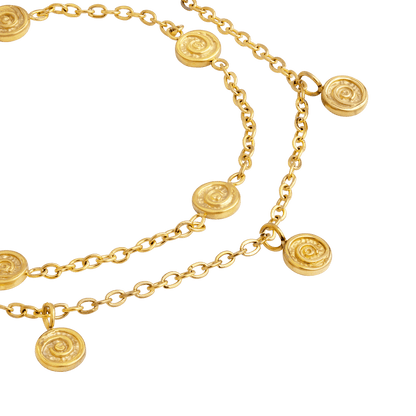 Swirl'n Double Bracelet Gold