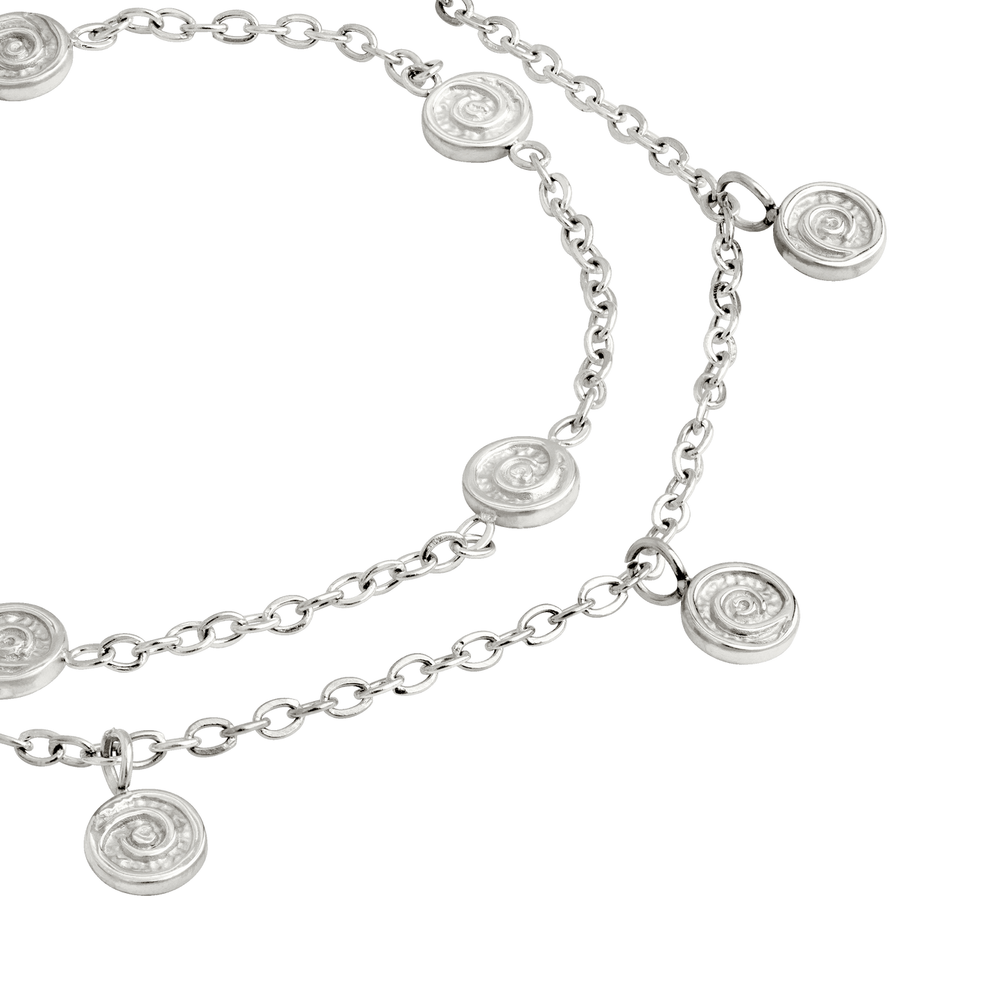 Swirl'n Double Bracelet Silber