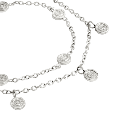 Swirl'n Double Bracelet Silber
