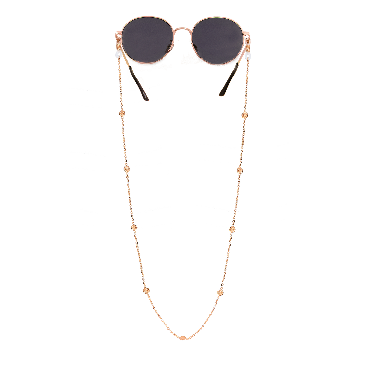 Swirl'n Sunglasses Chain Roségold