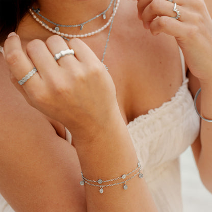 Swirl'n Double Bracelet Silber