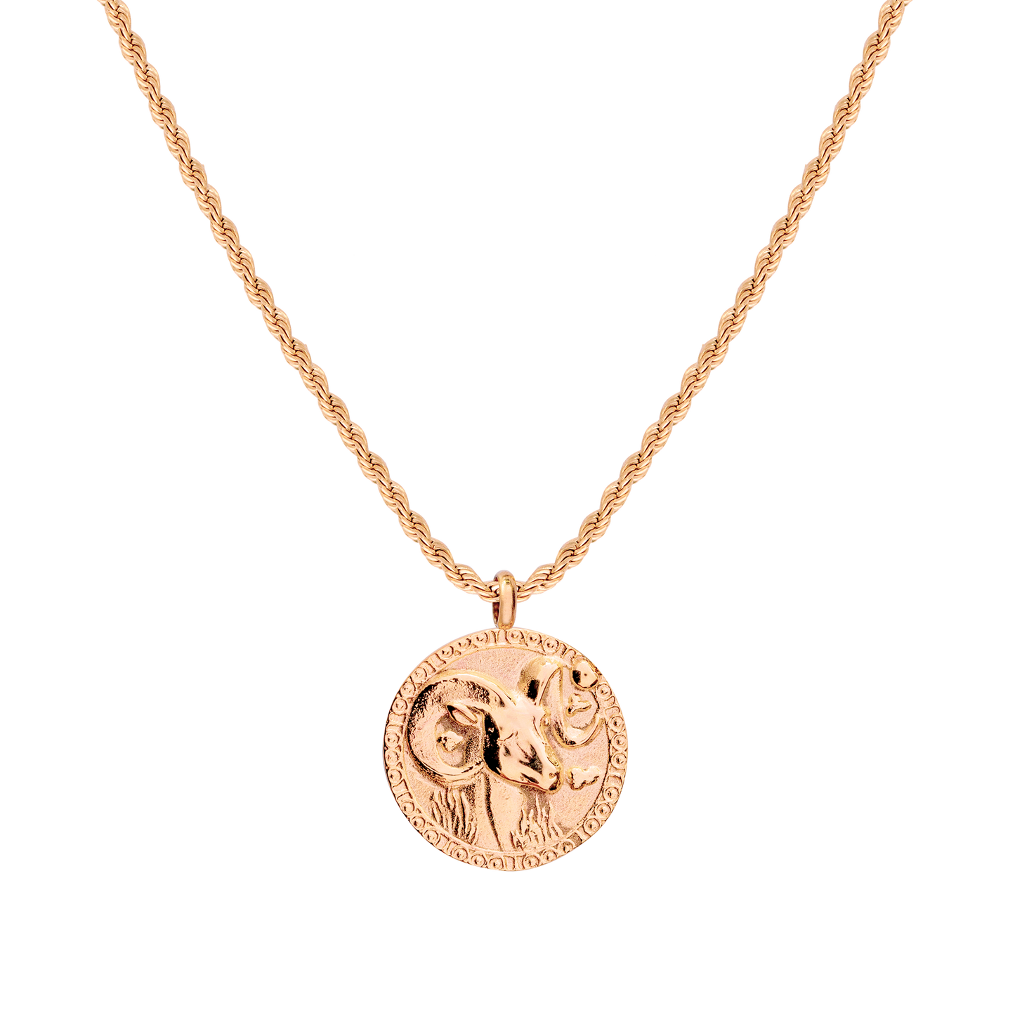 Aries / Widder Necklace Roségold