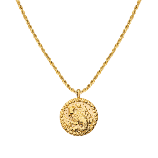 Zodiac Sign Necklace Gold