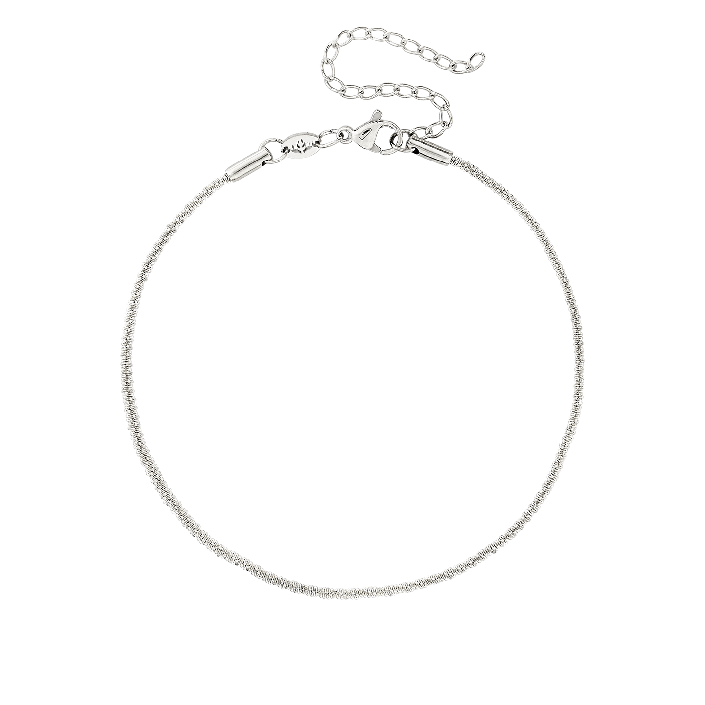 Criss Cross Chain Anklet Silber