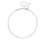 Criss Cross Chain Anklet Silber