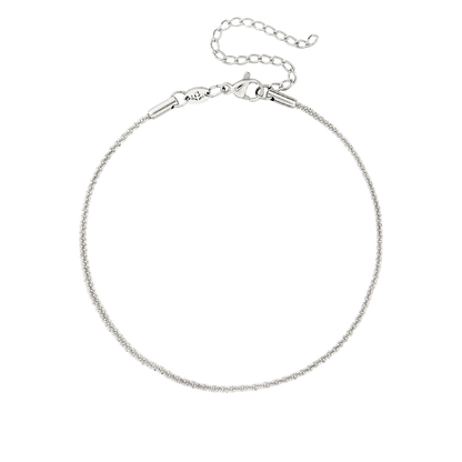 Criss Cross Chain Anklet Silber