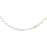 Retro Love Pearl Necklace Gold