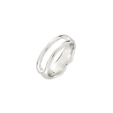Flowing Gap Ring Silber