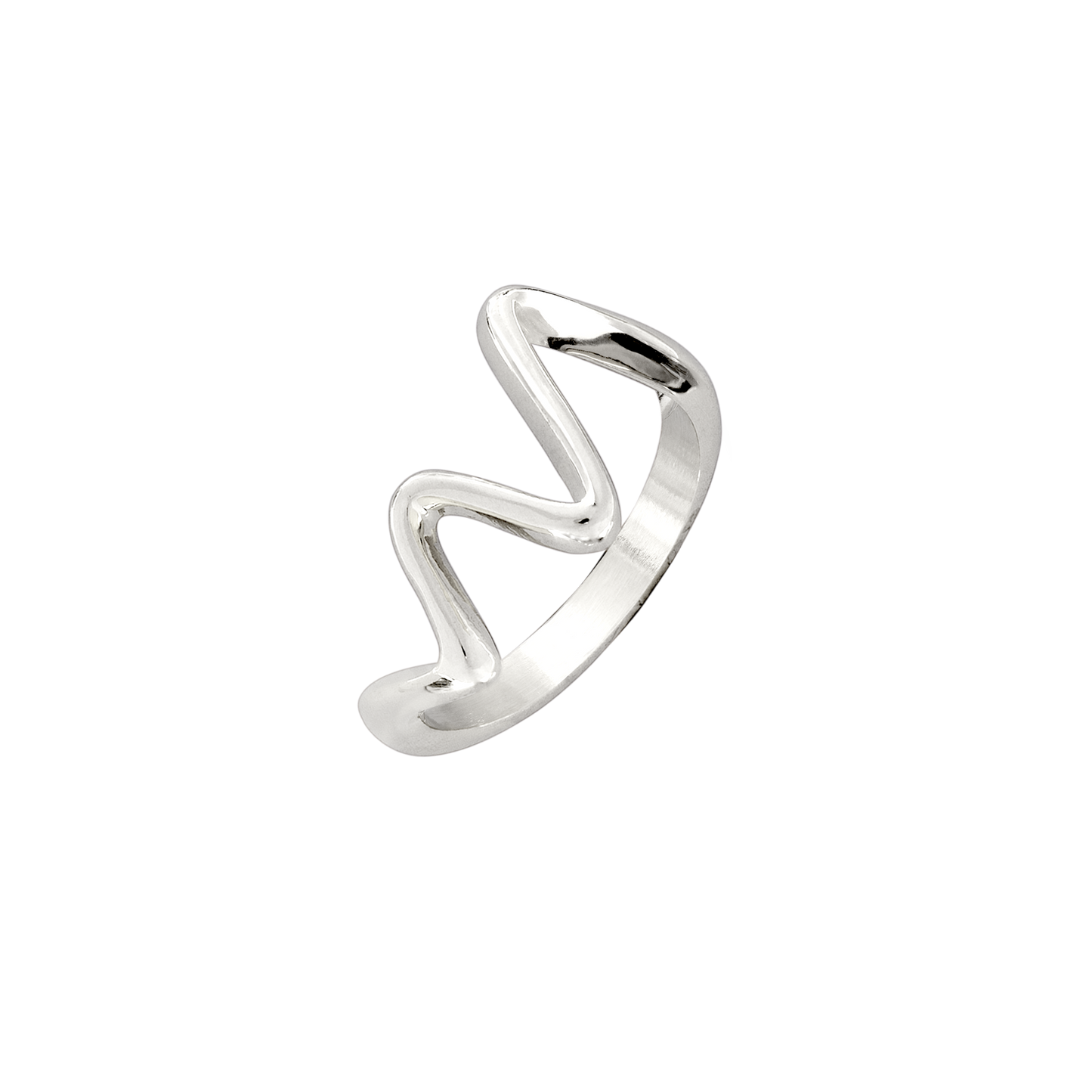 Fluid Motion Ring Silber