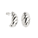 Bold Croissant Studs Silber