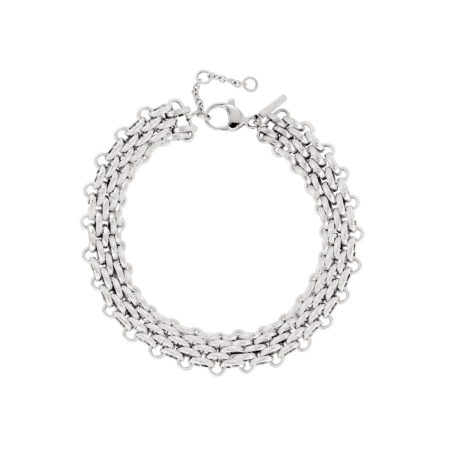 Bold Mesh Bracelet Silber