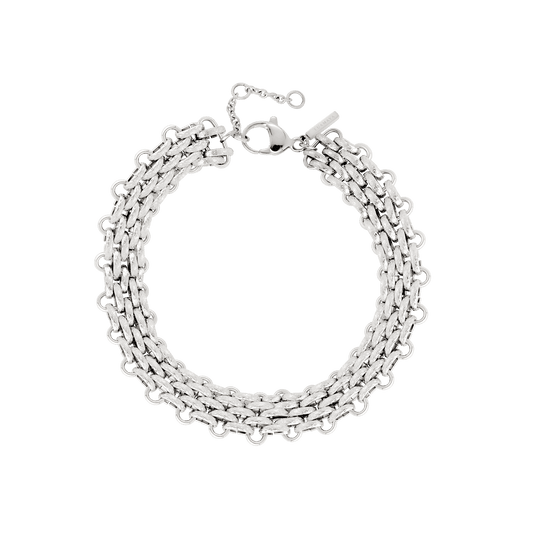 Bold Mesh Bracelet Silber