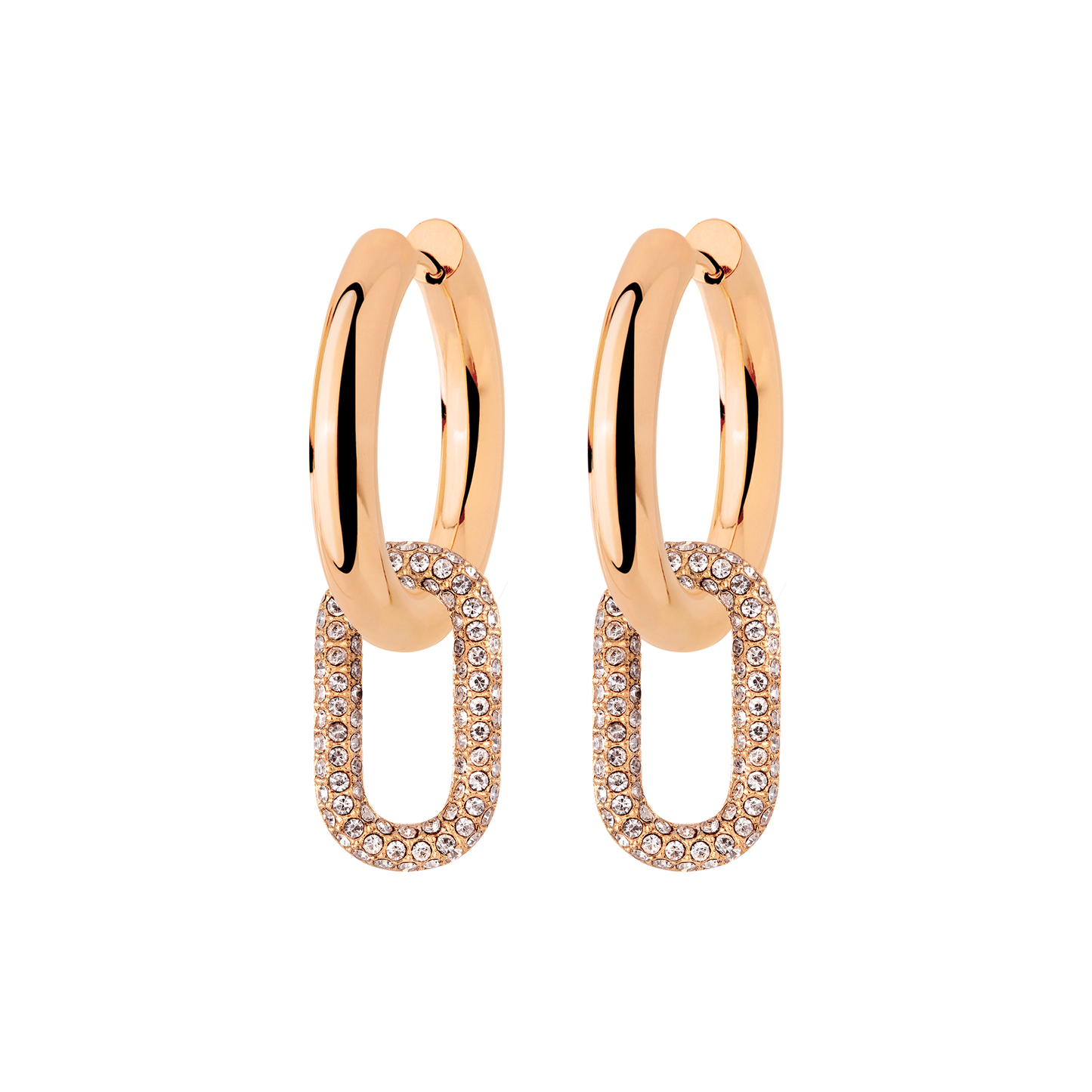 Chunky Glam it up Hoop Set Medium Roségold