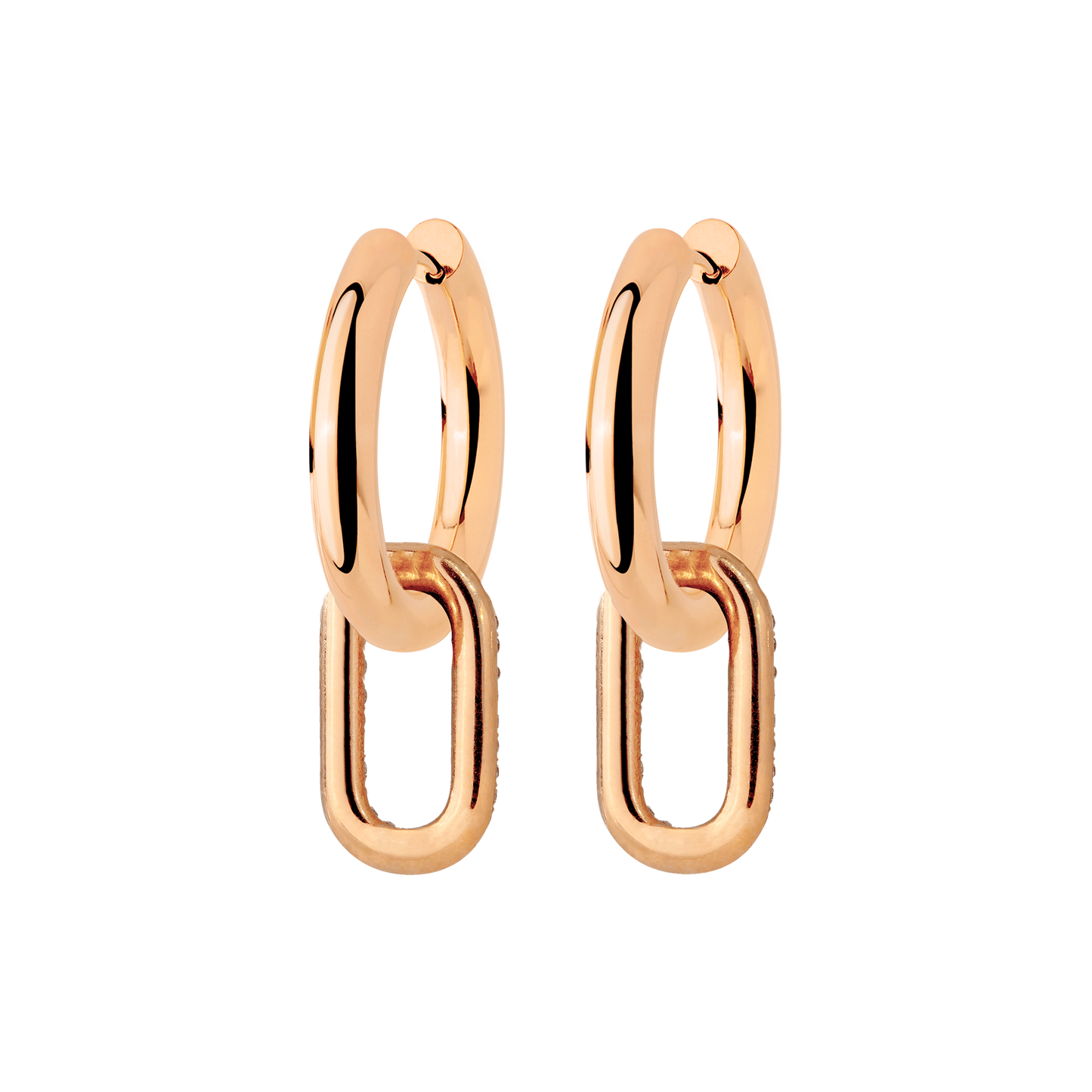 Chunky Glam it up Hoop Set Medium Roségold