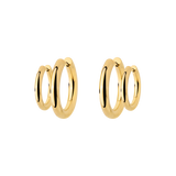 Chunky Lover Hoop Bundle Small Gold