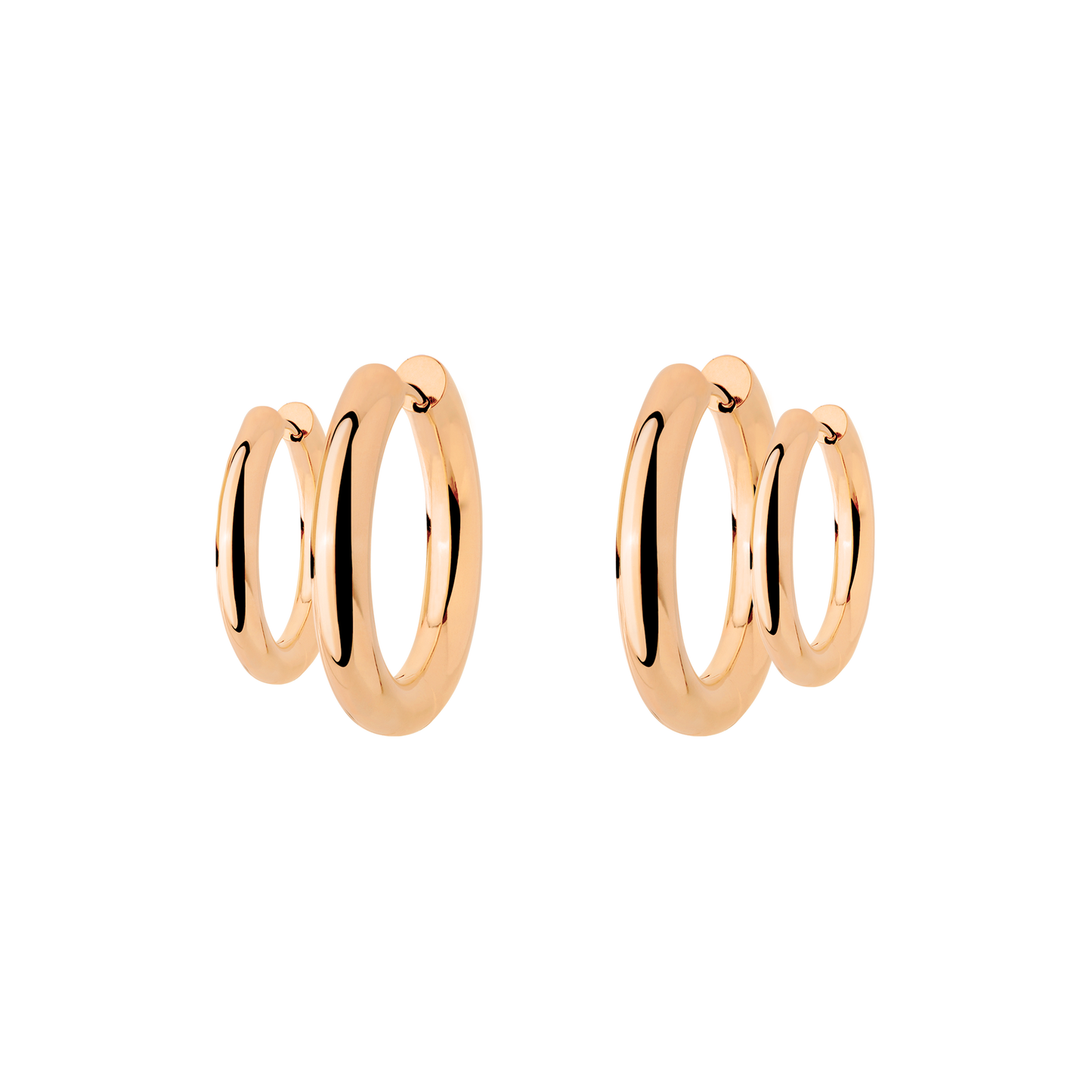 Chunky Lover Hoop Bundle Small Roségold