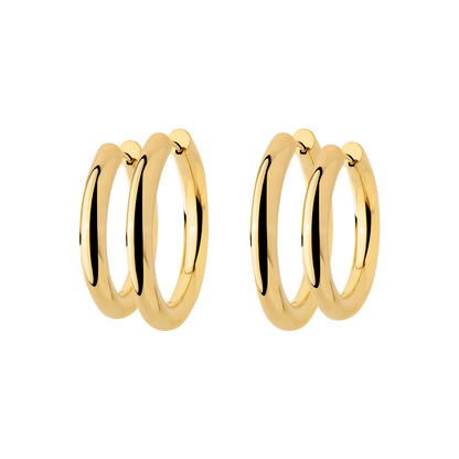 Chunky Lover Hoop Bundle Medium Gold