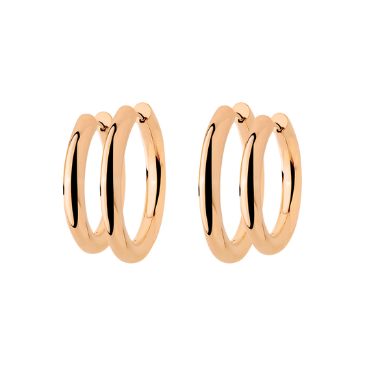 Chunky Lover Hoop Bundle Medium Roségold