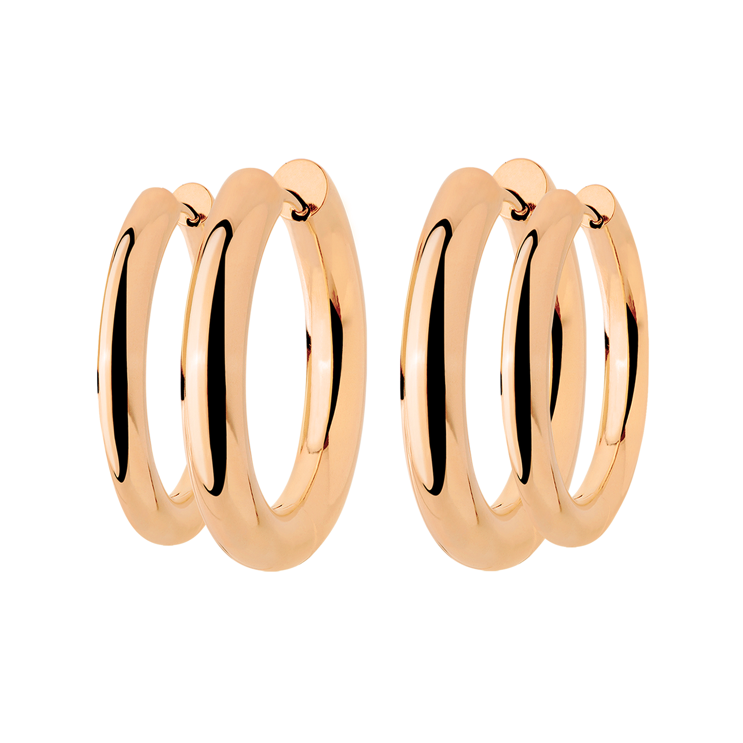 Chunky Lover Hoop Bundle Maxi Roségold