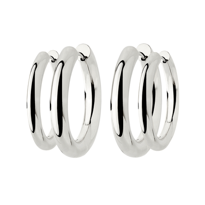 Chunky Lover Hoop Bundle Maxi Silber