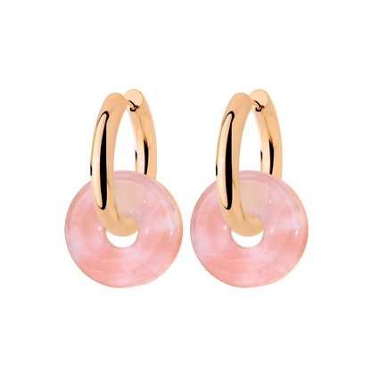 Chunky Peachy Donut Hoop Set Medium Roségold