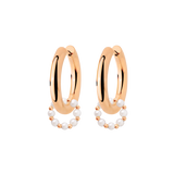 Chunky Pearl 'n' Beads Hoop Set Medium Roségold