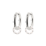 Chunky Pearl 'n' Beads Hoop Set Medium Silber