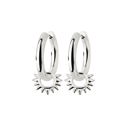 Chunky Sun Lover Hoop Set Medium Silber