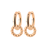 Chunky Twisted Donut Hoop Set Medium Roségold