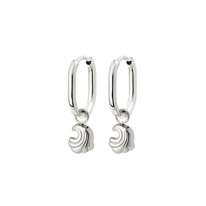 Curvy Wave Oval Hoop Set Baby Silber