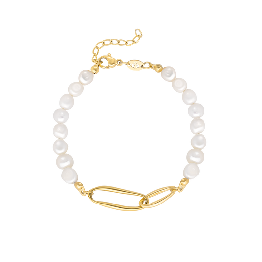 Fluidity Pearl Bracelet Gold