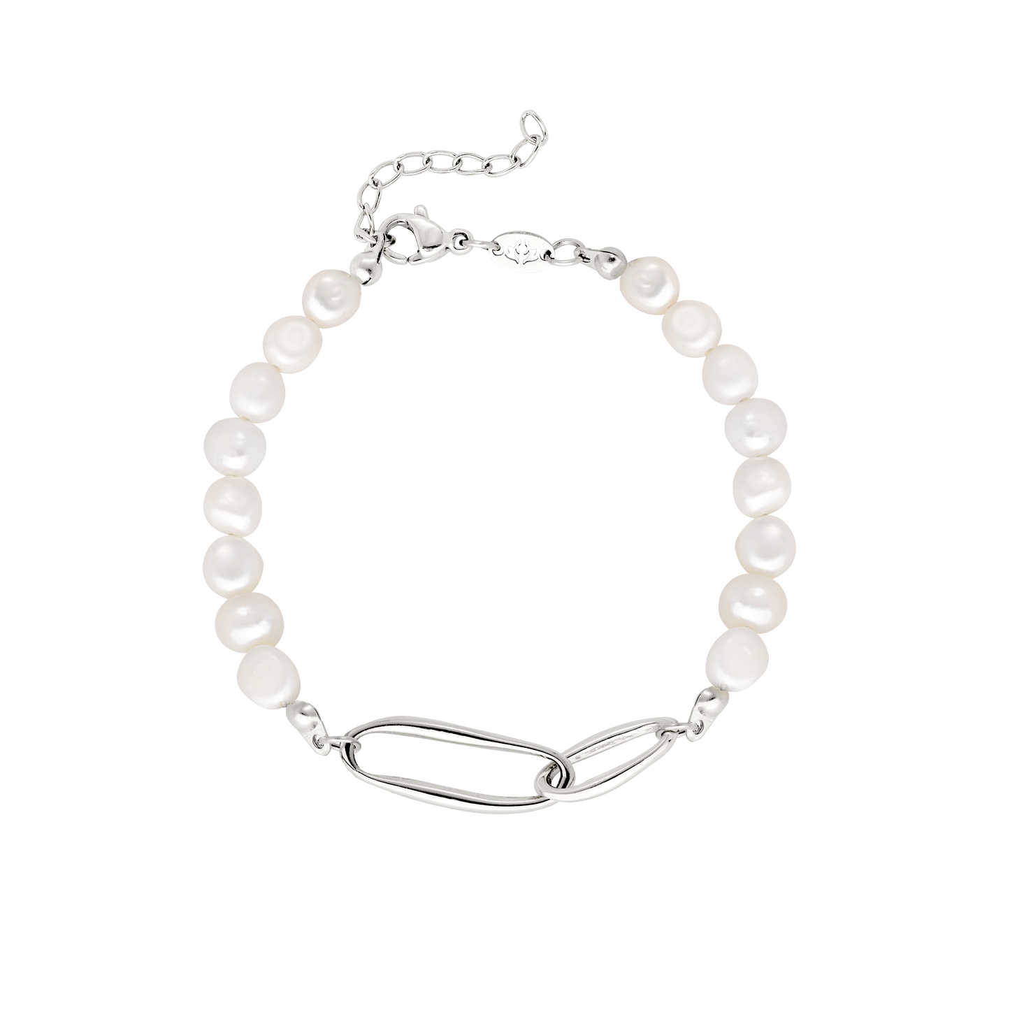 Fluidity Pearl Bracelet Silber