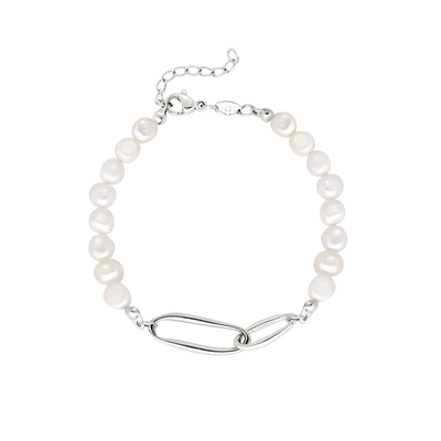 Fluidity Pearl Bracelet Silber