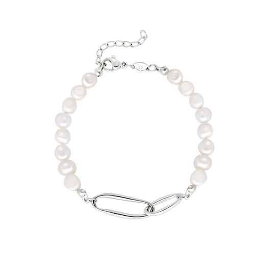 Fluidity Pearl Bracelet Silber