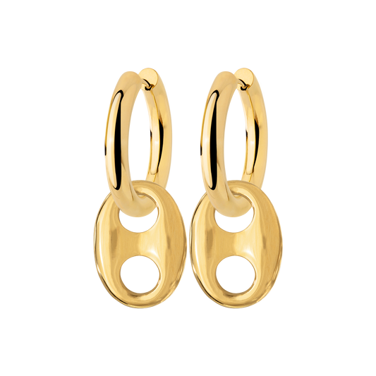 Chunky Gem Find Hoop Set Medium Gold