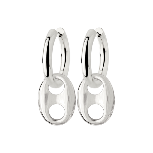 Chunky Gem Find Hoop Set Medium Silber