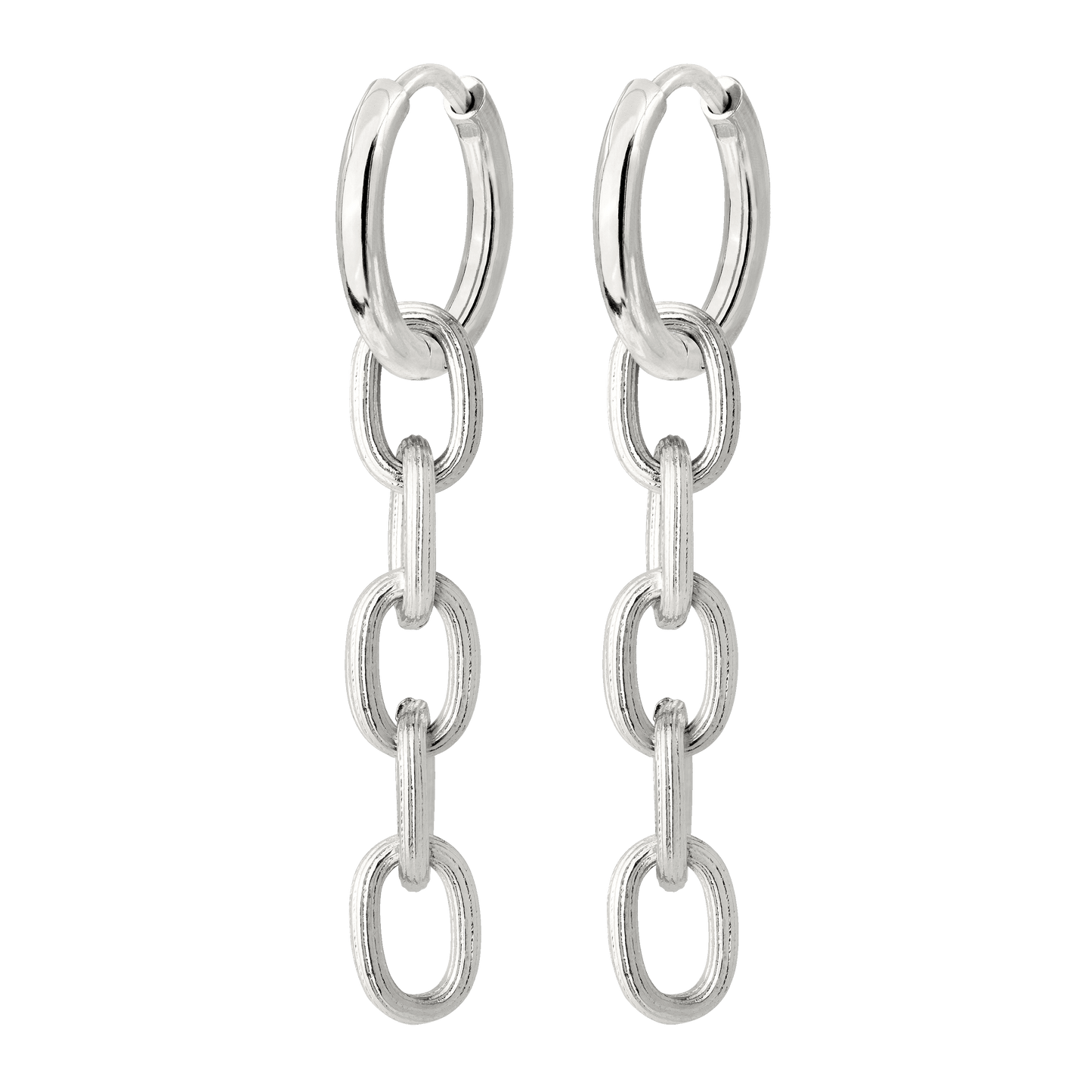 Long Link Hoop Set Small Silber