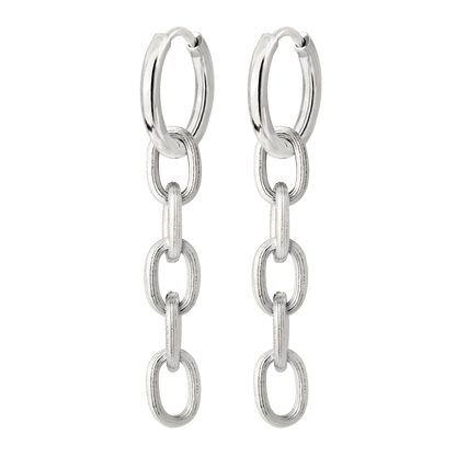 Long Link Hoop Set Small Silber