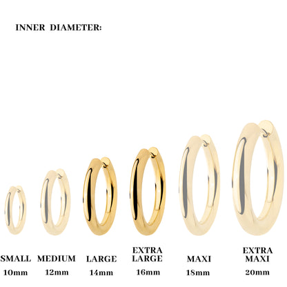 Chunky Lover Hoop Bundle Medium Gold