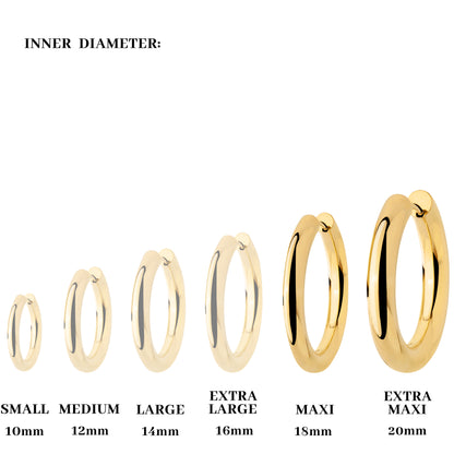 Chunky Lover Hoop Bundle Maxi Silber