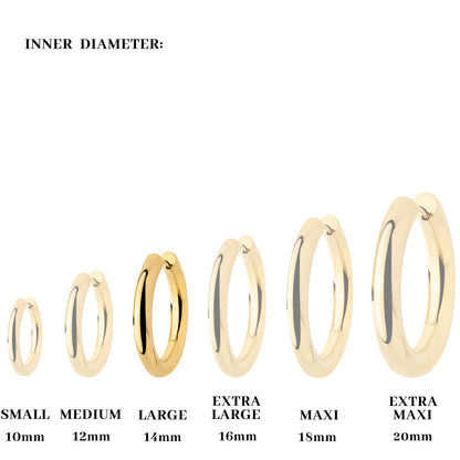 Chunky Hoopies Large Gold