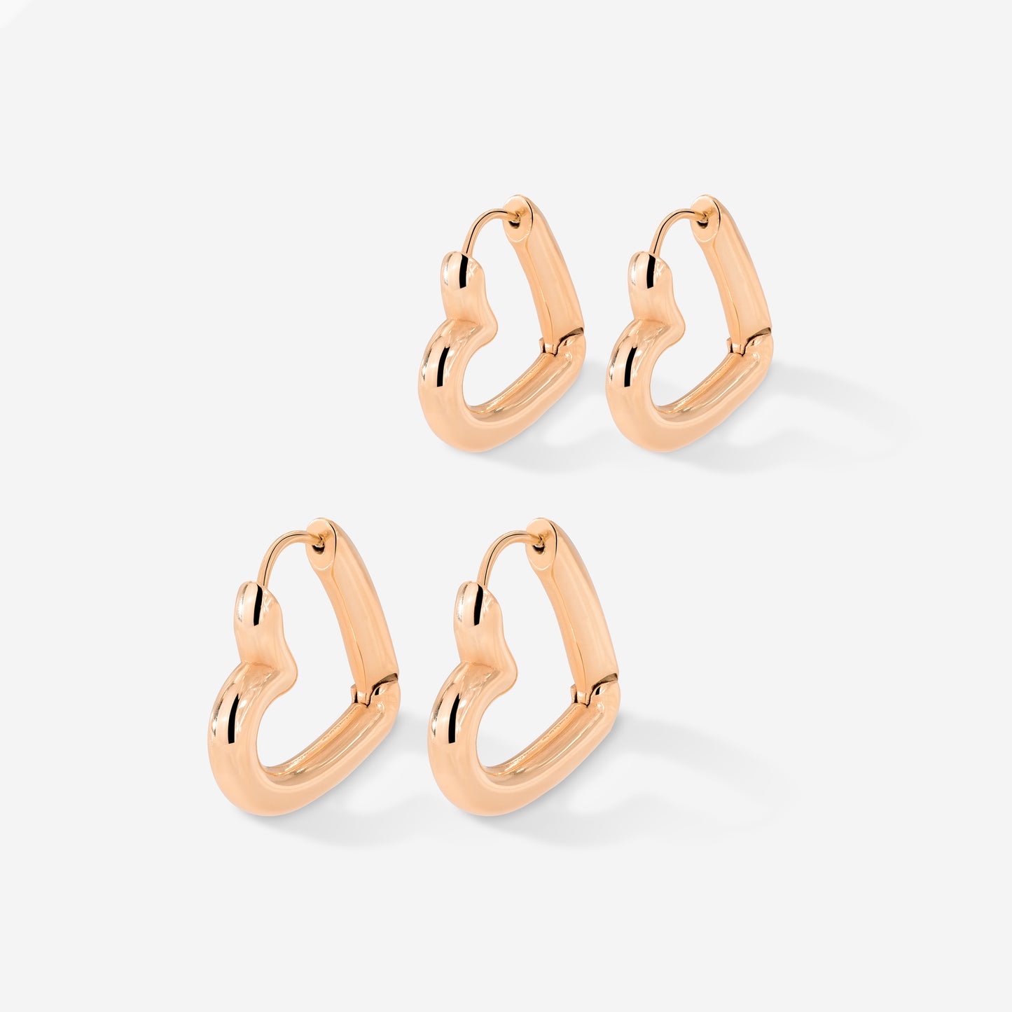Phat Heart Hoop Bundle Roségold