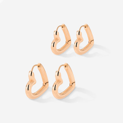Phat Heart Hoop Bundle Roségold