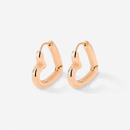 Phat Heart Hoops Large Roségold