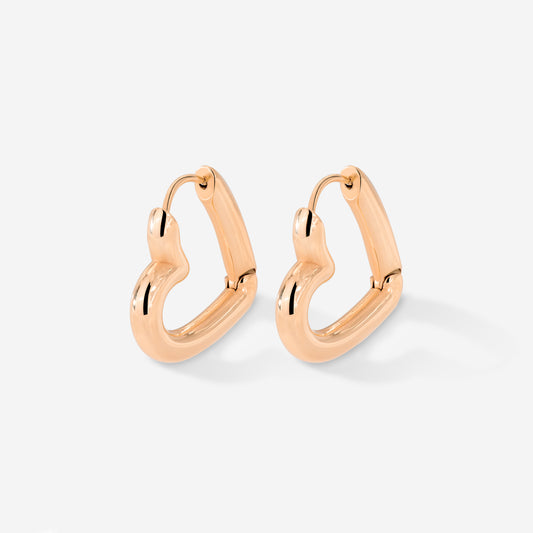 Phat Heart Hoops Large Roségold