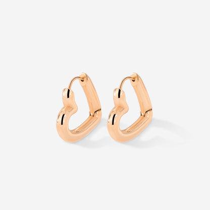 Phat Heart Hoops Small Roségold