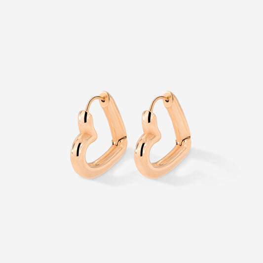 Phat Heart Hoops Small Roségold