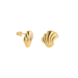 Simple Wave Studs Gold