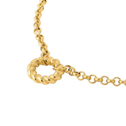 Twisted Donut Necklace Gold