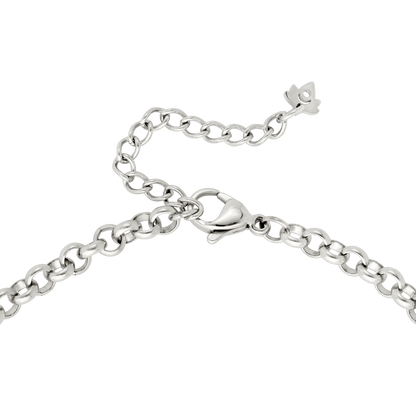 Twisted Donut Necklace Silber